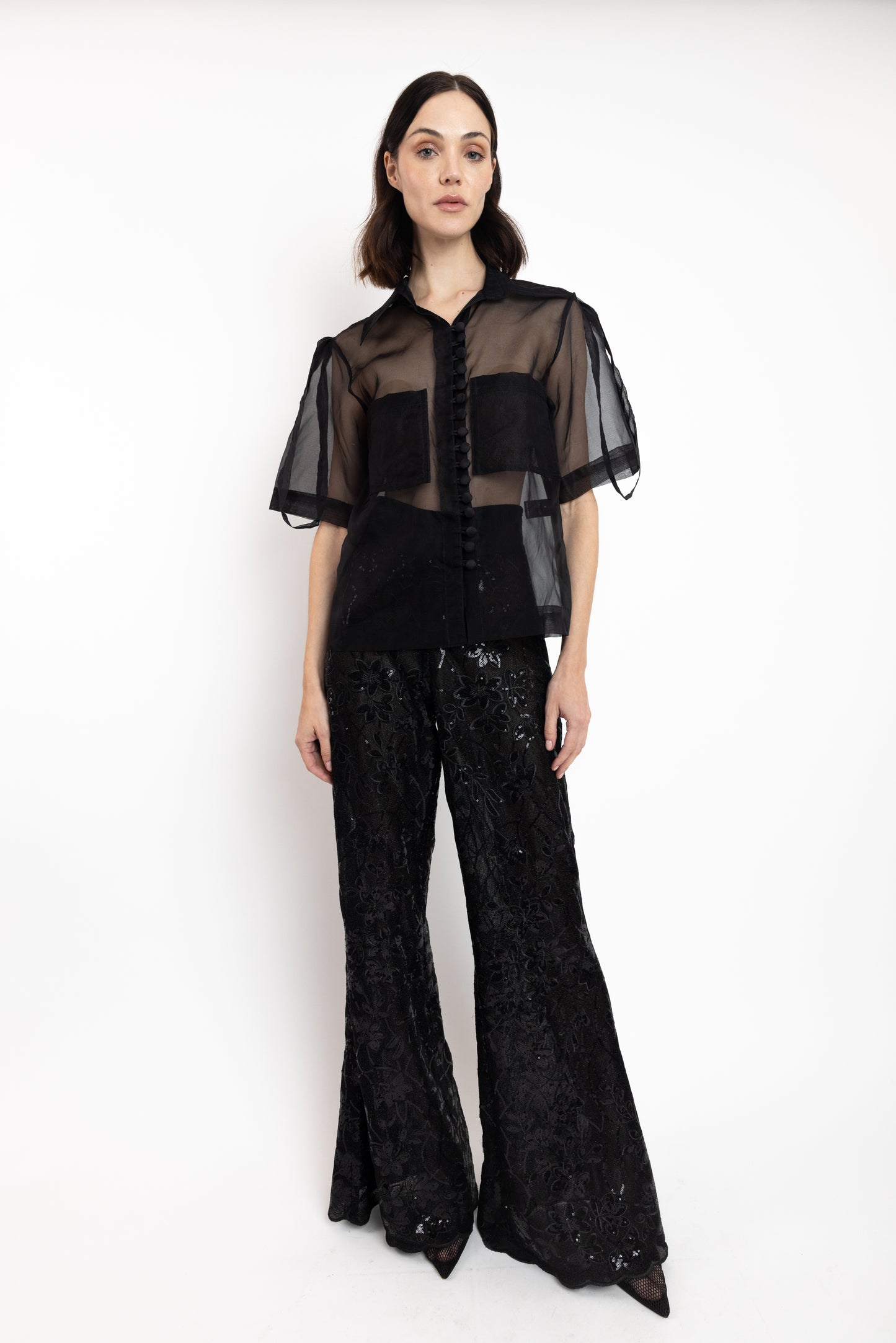 Pantalón Brillos Encaje