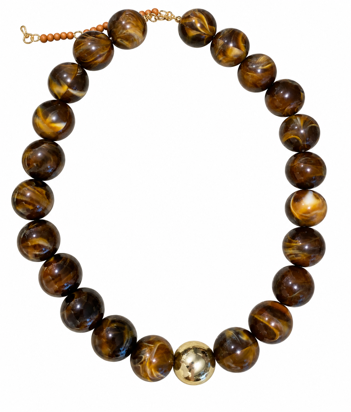 Collar Círculos Cafés
