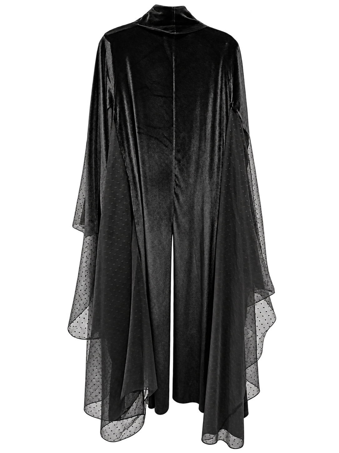 Traje Mesh Terciopelo Negro
