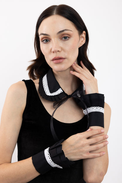 Set Cuello y Mangas Encaje