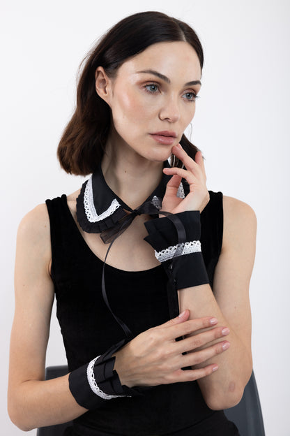 Set Cuello y Mangas Encaje