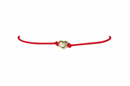 pulsera de corazon hilo