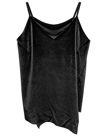 Traje Mesh Terciopelo Negro