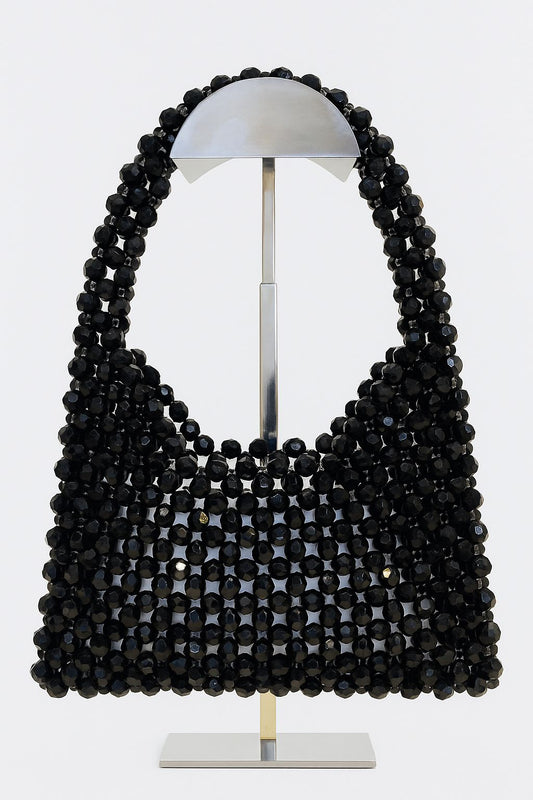 Bolsa chica de cuentas negras