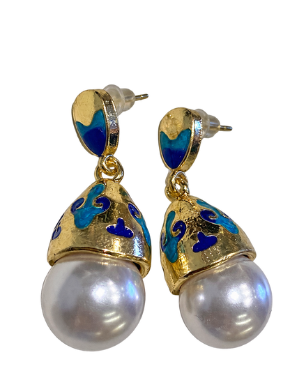 Aretes Esmaltados Perla