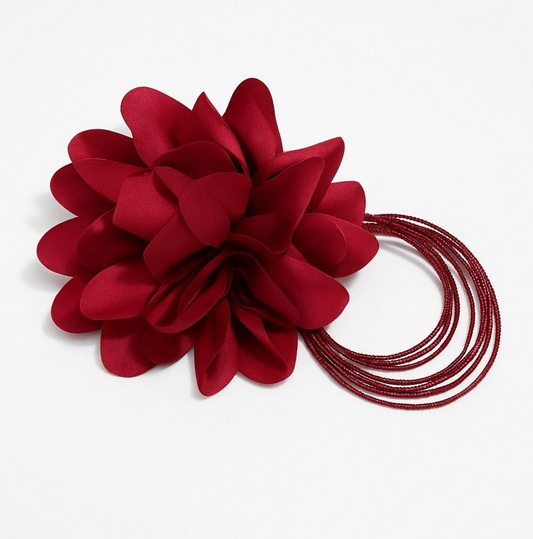 Collar  de flor con correa