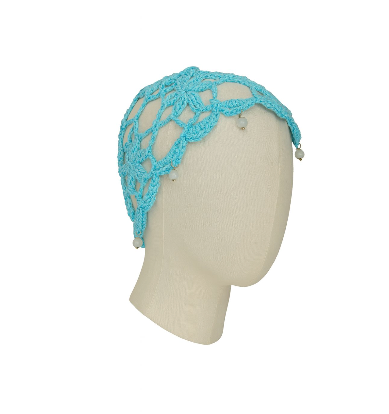 Gorrito Crochete de Flores con cuentas