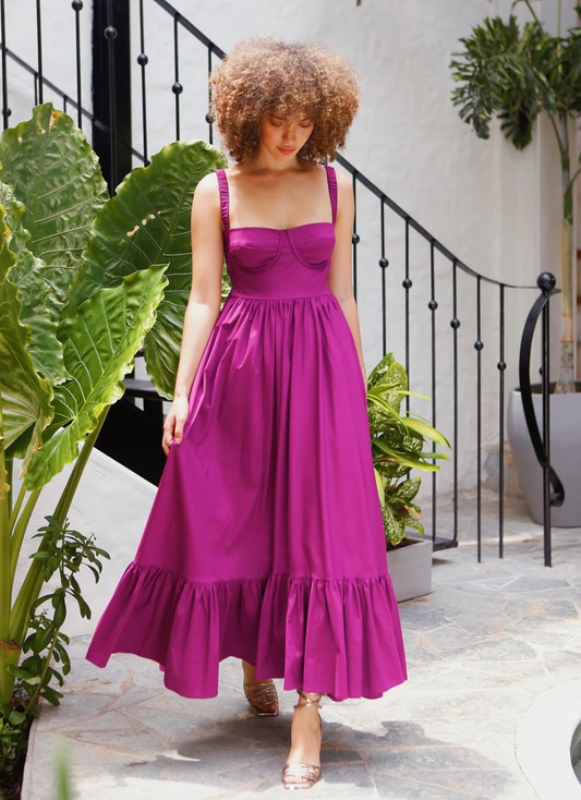 Vestido Estopa Gardenia Magenta