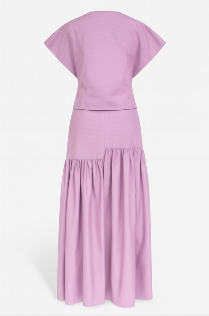 Conjunto asimétrico falda y blusa