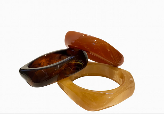 Set de 3 pulseras de acrilico