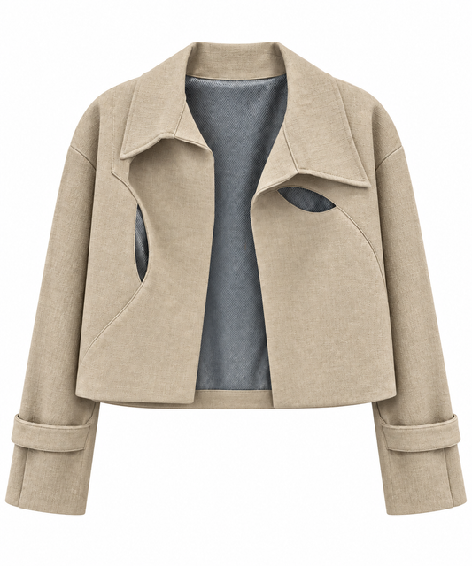 CHAQUETA DECOSNTRUCCION BEIGE