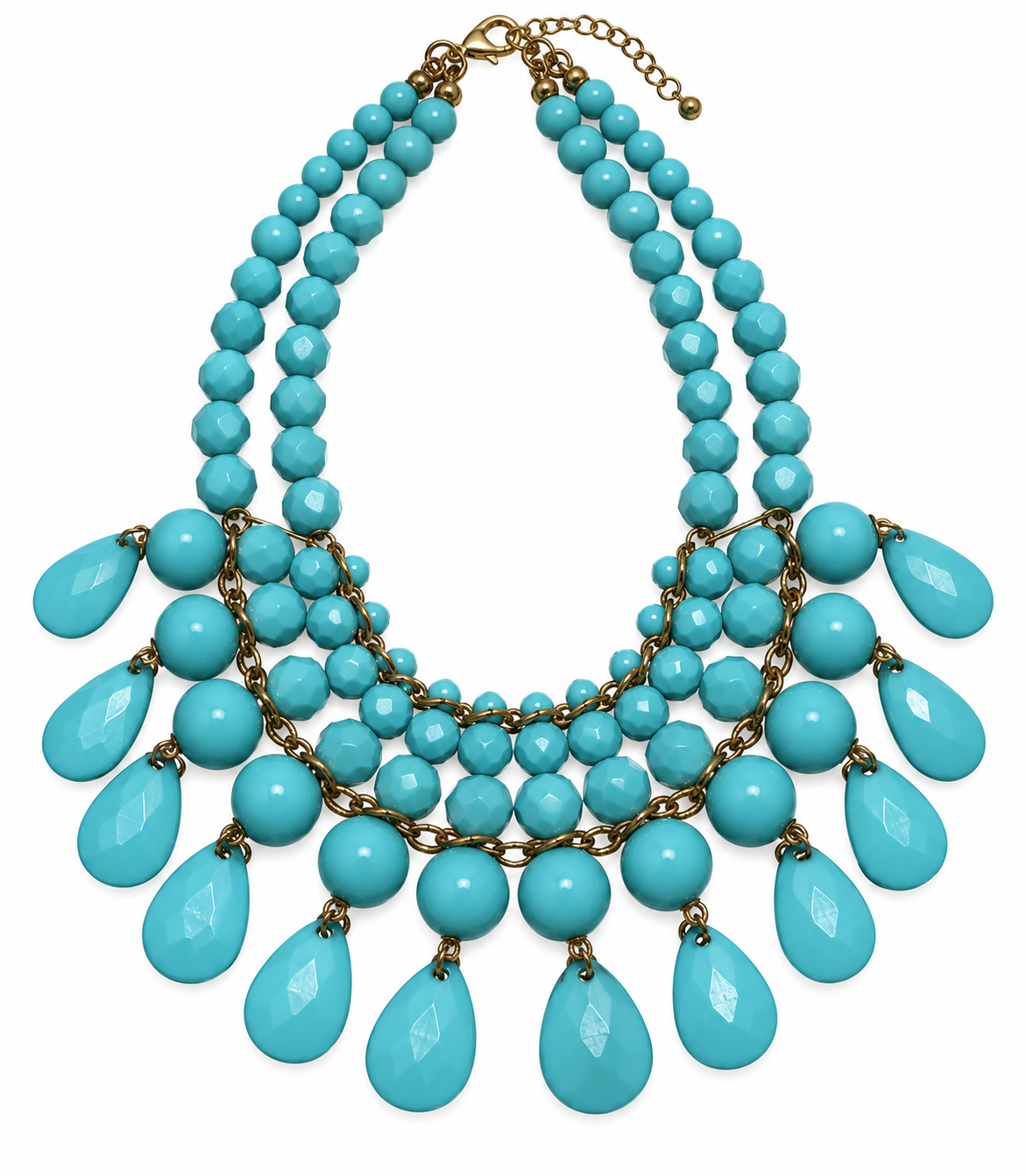 Collar Acrílico Azul Jade