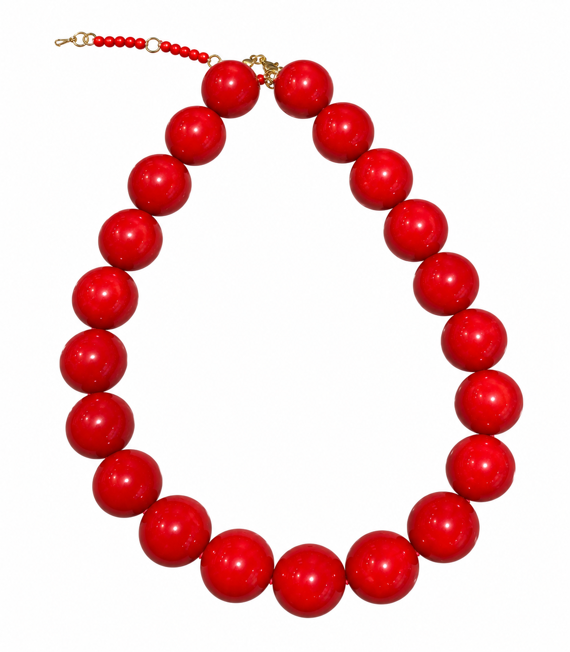 Collar Círculos Rojos