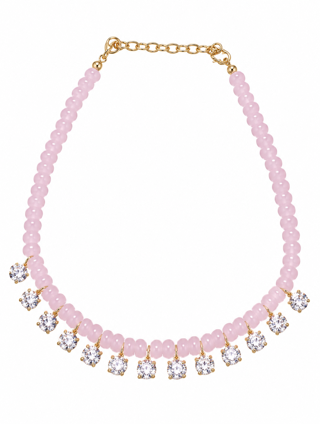 Collar Rosa con Diamantes