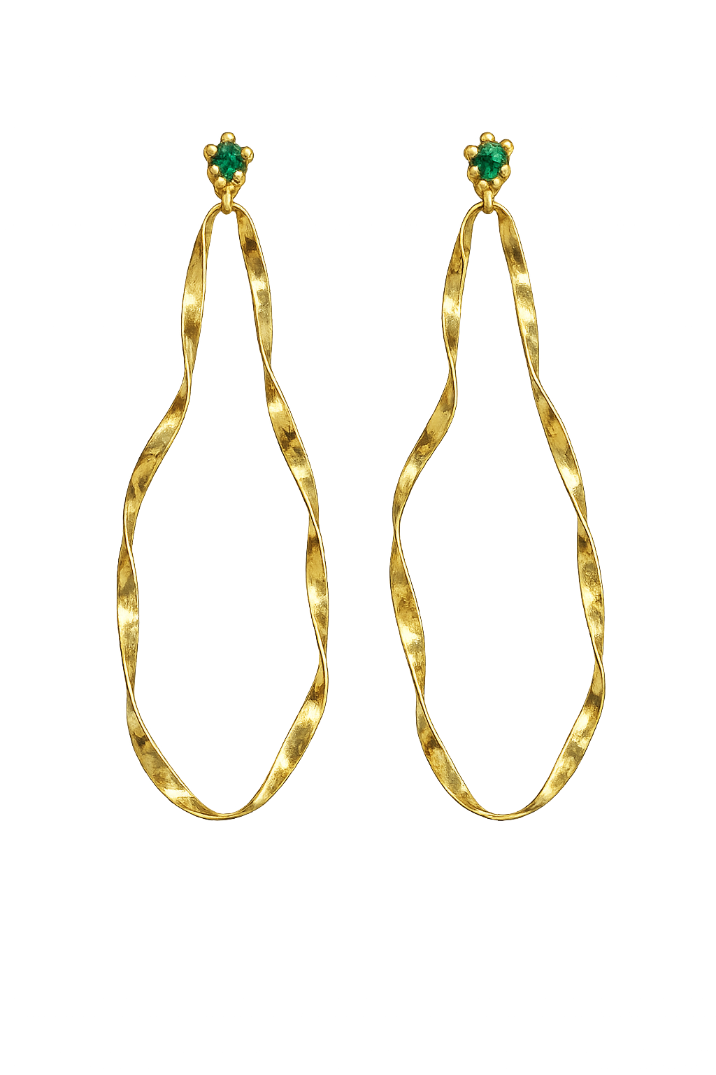 Arete Grande Ovalo con Esmeralda