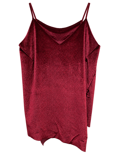 Traje Mesh Terciopelo Vino