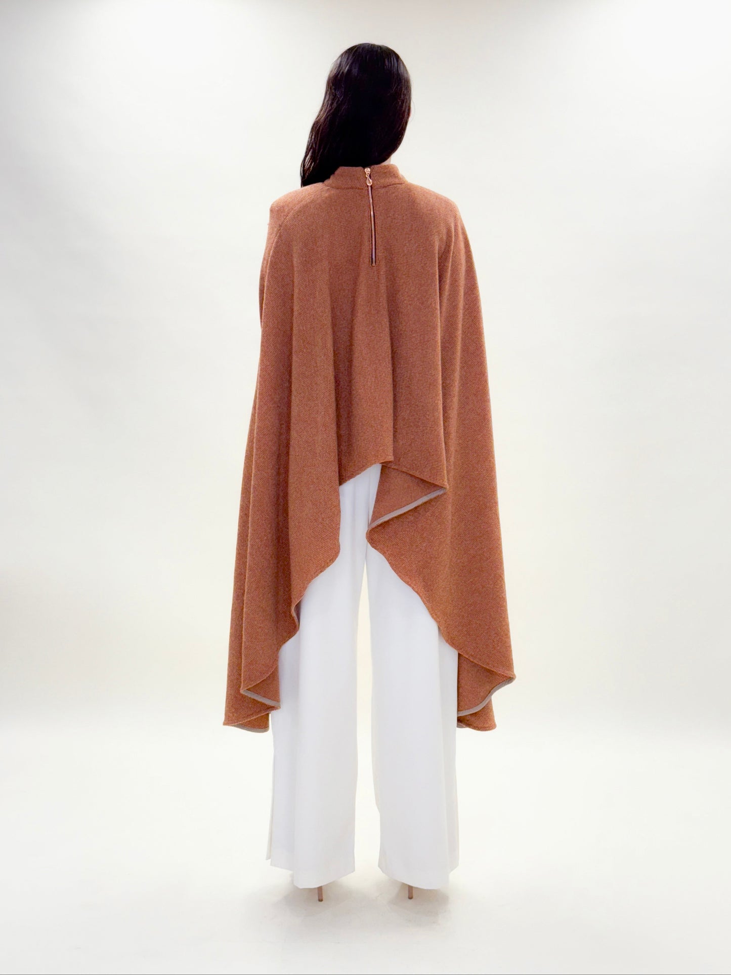 Maxi capa cuello de tortuga