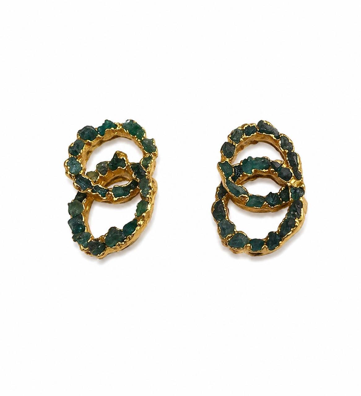 Topos Doble Circulo Entrelazados Esmeralda Fusion