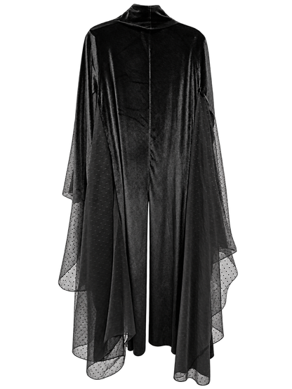 Traje Mesh Terciopelo Negro