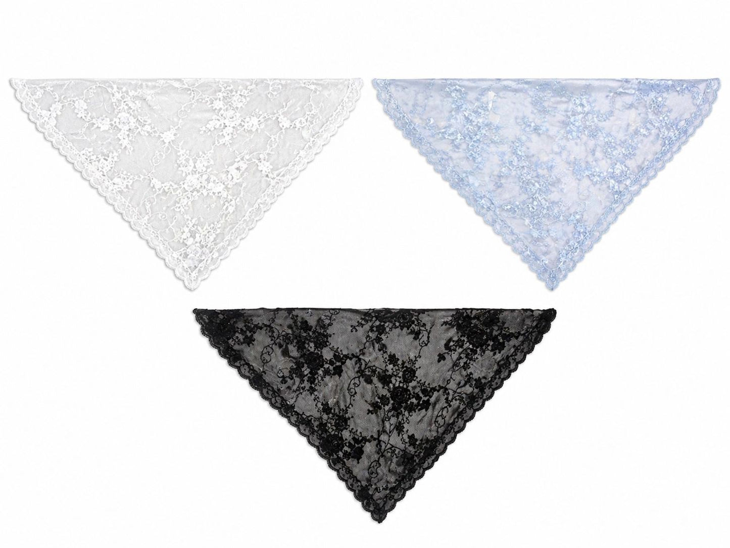 Pashmina de encaje triangular