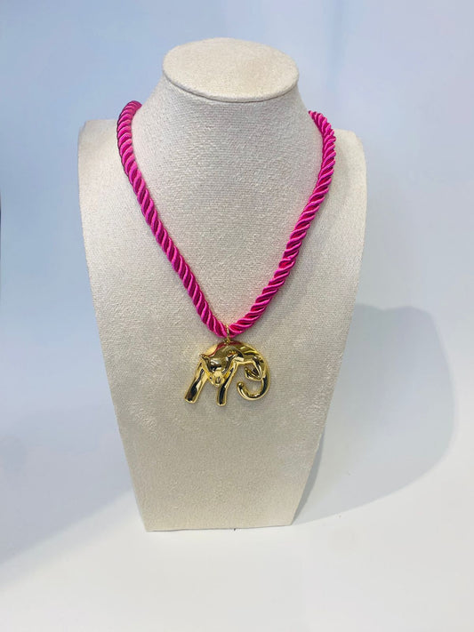Collar de correa con pantera