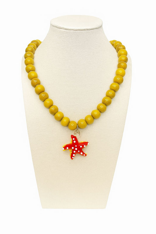 Collar de estrella de Mar de cuentas de vidrio