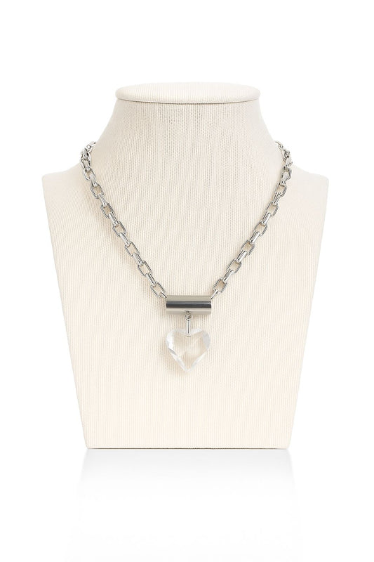 Collar de cristal con corazón