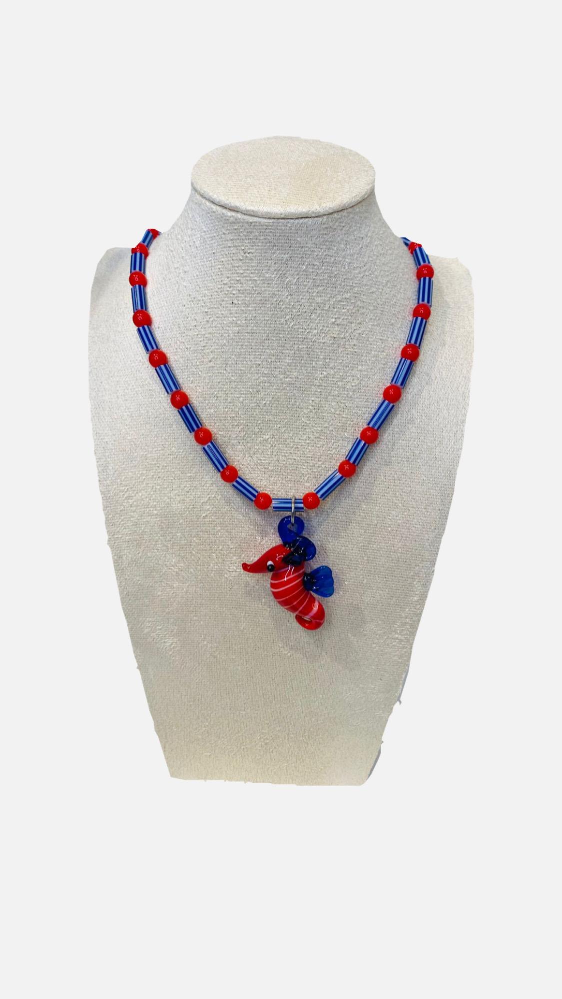 Collar de Caballito de mar cuentas de vidiro