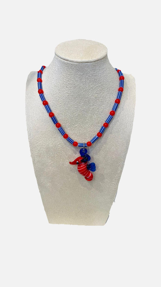 Collar de Caballito de mar cuentas de vidiro