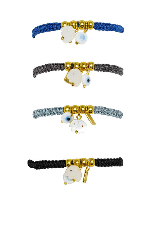 Pulsera de Elefantes y Ojo turco