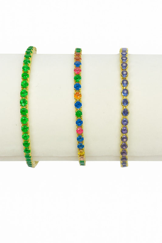 Pulsera de Zirconias con cadena ajustable