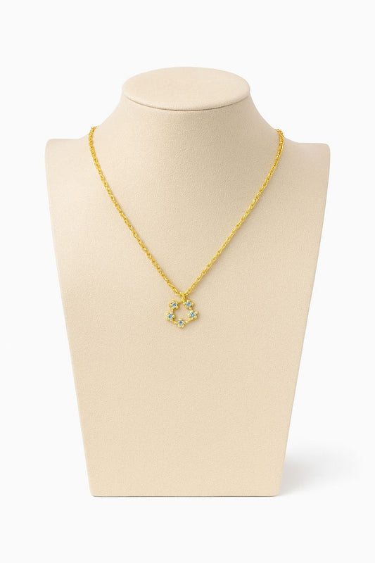 Collar circulo con Flores