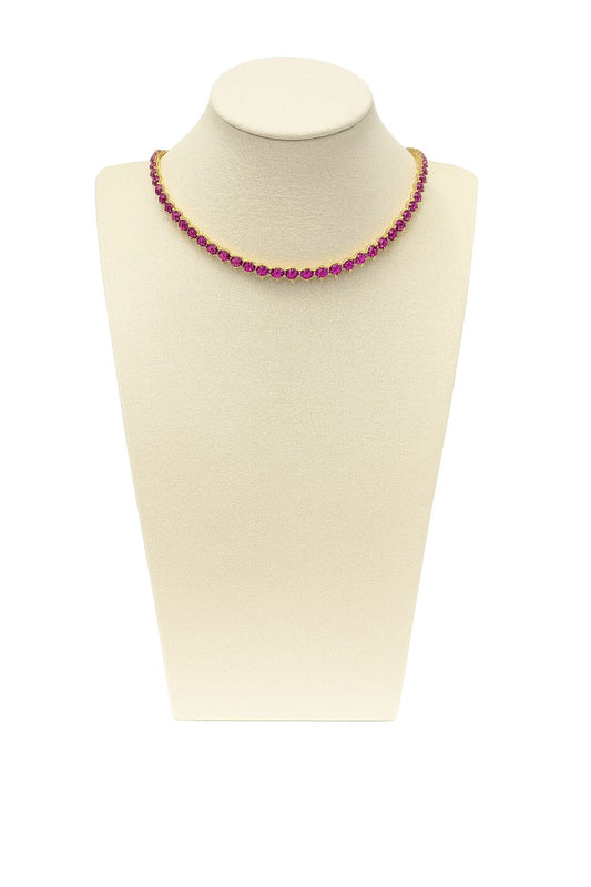 Collar círculos rojos