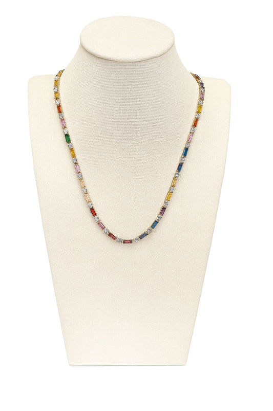 Collar con zirconias de colores