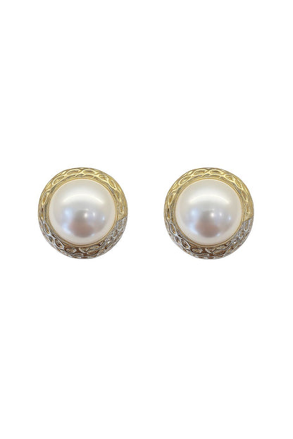 Aretes grandes de perlas