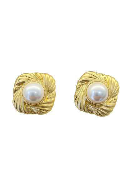 Aretes grandes de perlas