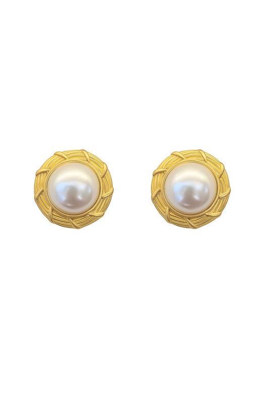Aretes grandes de perlas