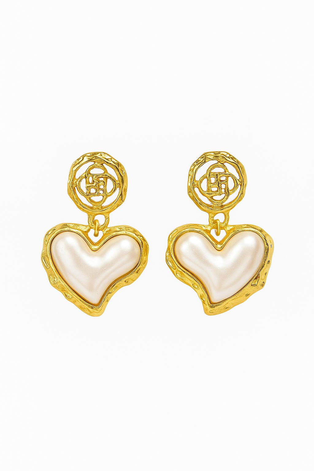 Aretes de Corazón con perla