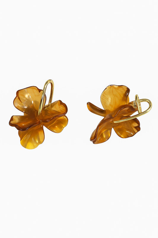 Aretes flor de resina