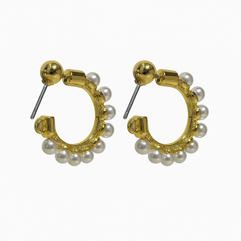 Aretes Circulares de perlas
