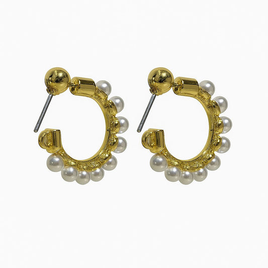 Aretes Circulares de perlas