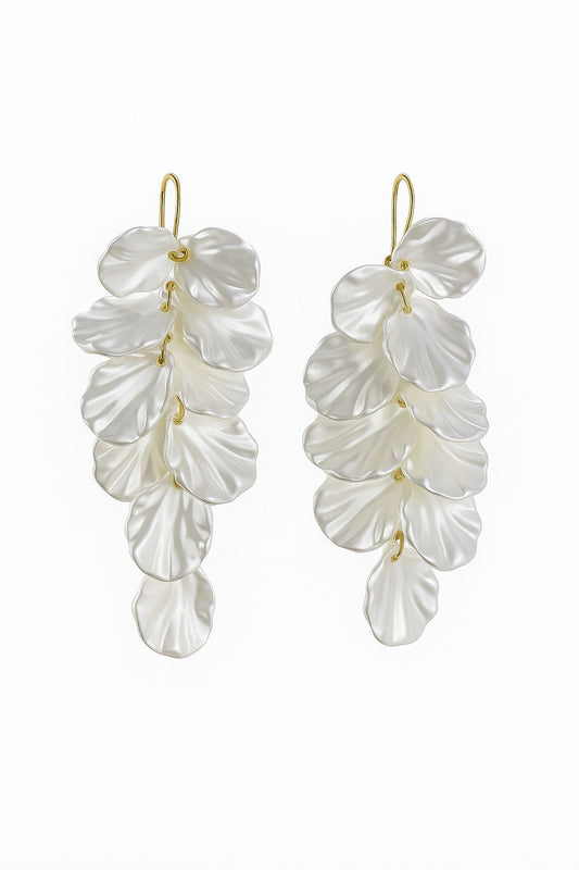 Aretes de hoja resina