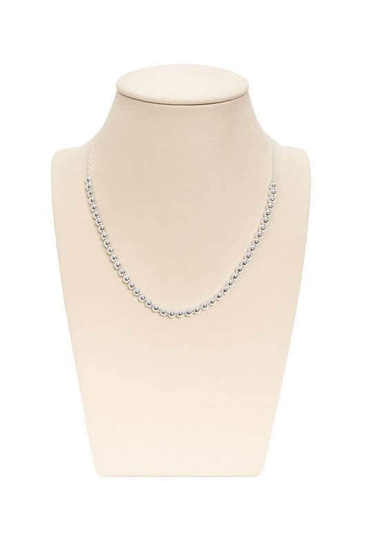 Collar de bolas de plata