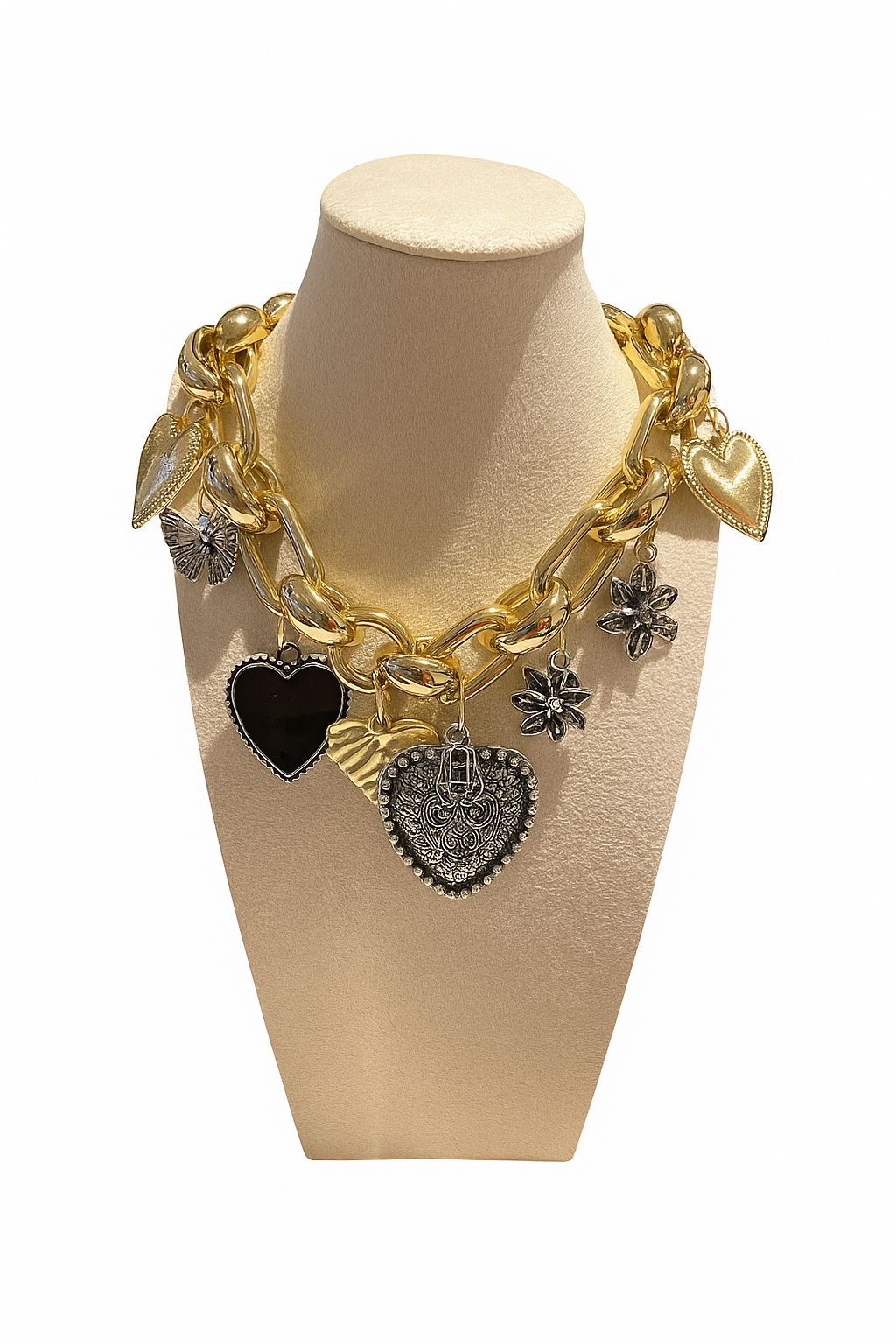 Collar de Charms de corazones