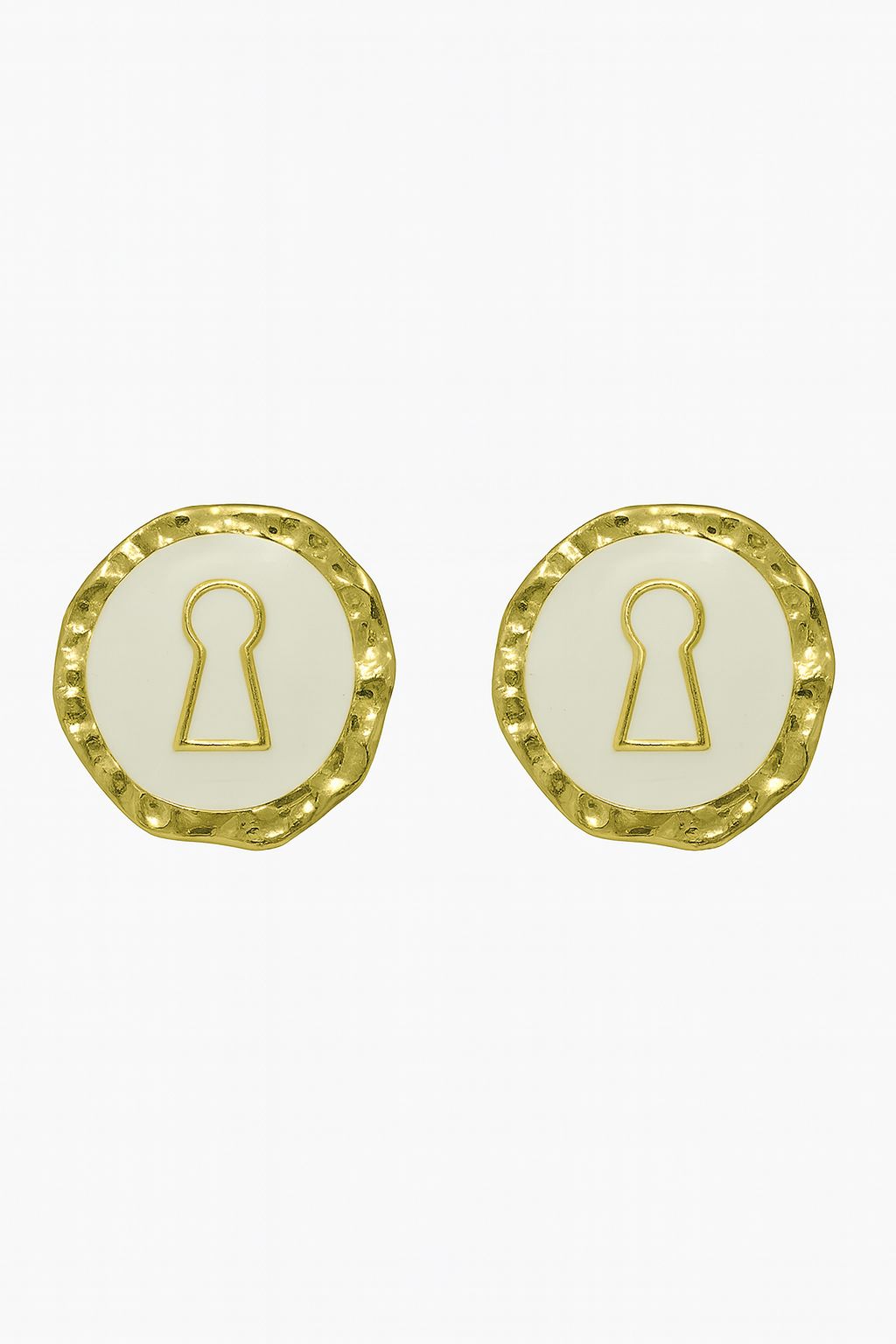 Aretes redondos grandes esmaltados