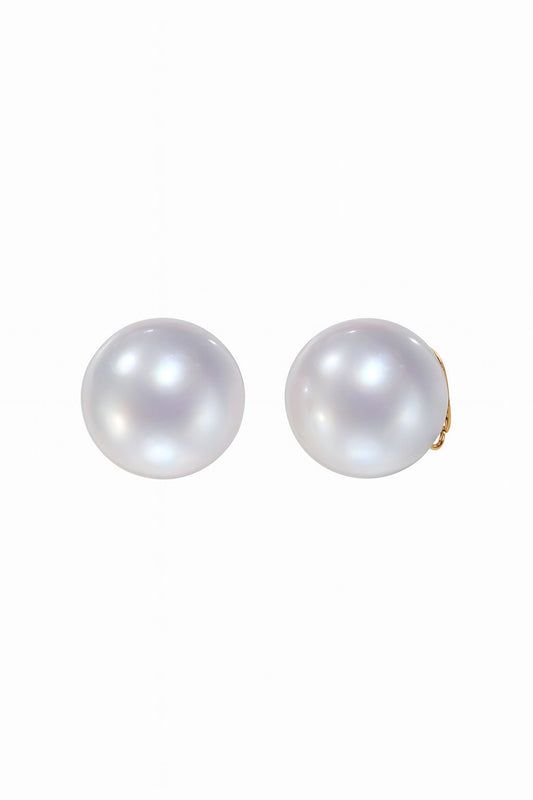 Aretes de perlas grandes de Bola
