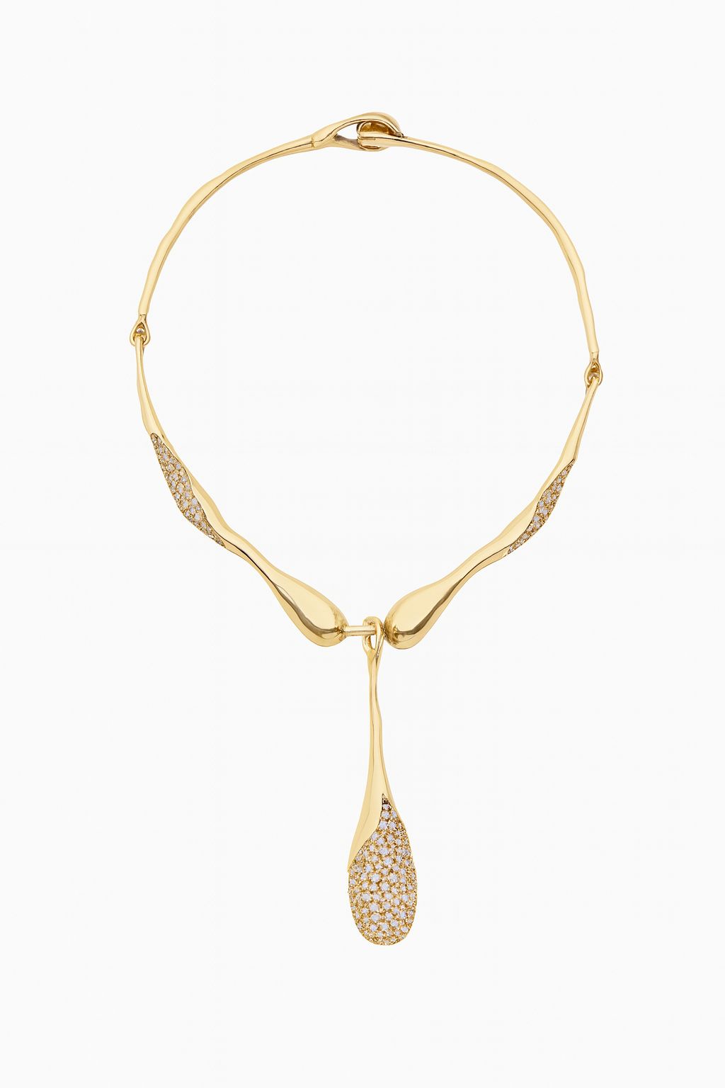 Collar de gota con piedras