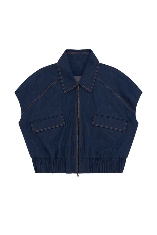 Chaleco Trucker  Raglan Denim