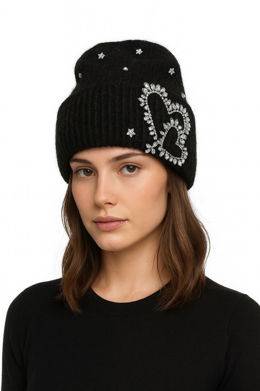 Gorrito Negro Corazón