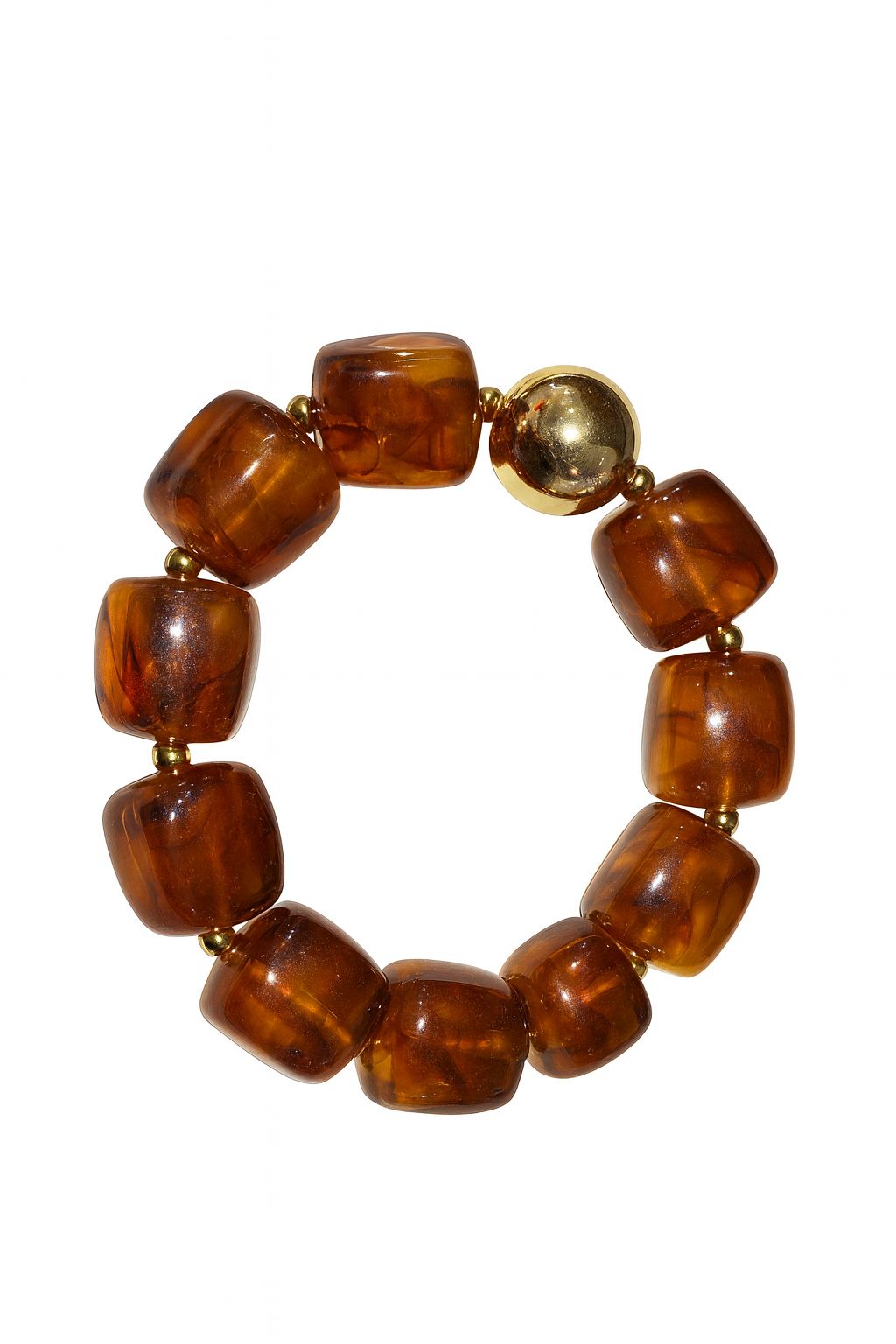 Pulsera ambar cuadrada
